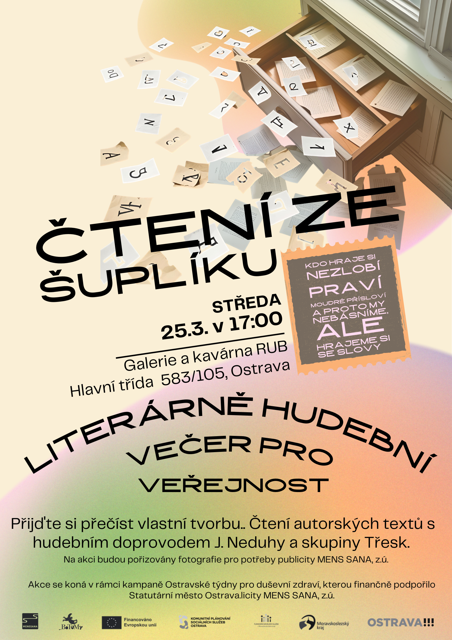 Přečtete si více ze článku ČTENÍ ZE ŠUPLÍKU